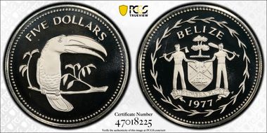 1977-FM $5 KM-44a Silver PR69DCAM