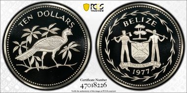 1977-FM $10 KM-45a Silver PR69DCAM