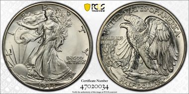 1944-D 50C MS66+ 