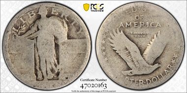 1916 25C Standing Liberty PO1