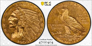 1909-D $5 MS62