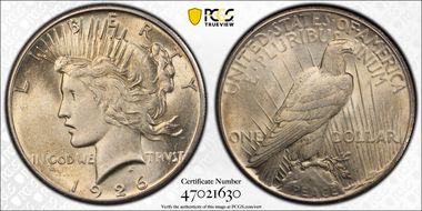 1926 $1 AU58