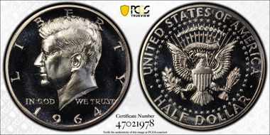 1964 50C Accented Hair PR67