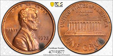 1972 1C Doubled Die Obverse N1BN