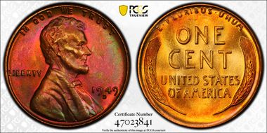 1949-D 1C MS65RB