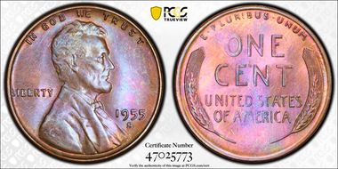 1955-S 1C MS65BN