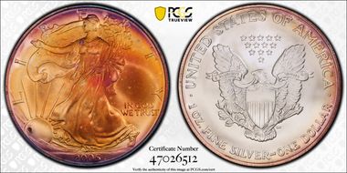 2005 $1 Silver Eagle MS66