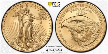 2023 $50 Gold Eagle MS70