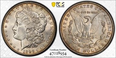 1900 $1 VAM 11, Doubled Wing MS62