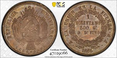 1865-PTS FP Boliv KM-152.1 MS63