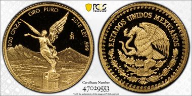 2018-Mo 1/20 oz Libertad Au PR70DCAM