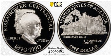 1990-P $1 Eisenhower PR69DCAM