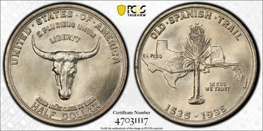 1935 50C Spanish Trail MS65