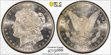 1884-CC $1 GSA Hoard MS63