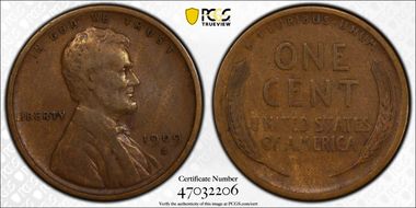 1909-S/S 1C S/Horizontal S VF25BN