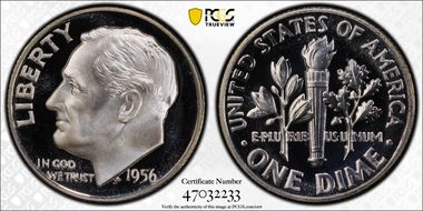 1956 10C PR68CAM