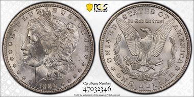 1888-O $1 VAM 1B Scarface MS62