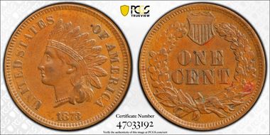 1873 1C DDO FS-102, Snow-2 AU53BN