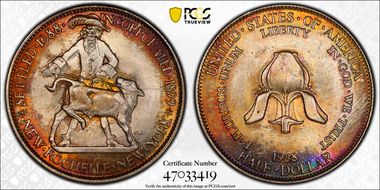 1938 50C New Rochelle MS65