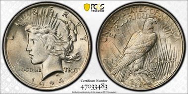 1924 $1 MS62