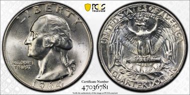 1964-D 25C DDO FS-101 MS65