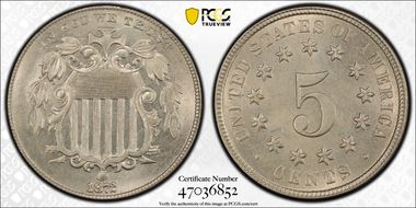 1872 5C MPD FS-307 MS64