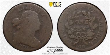 1803 1C S-260, Sm Date, Lg Frac AG3BN