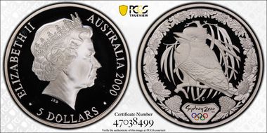 2000-C $5 Olympic - Kookaburra PR69DCAM