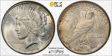 1934-D $1 MS65+
