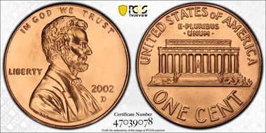 2002-D 1C MS67RD