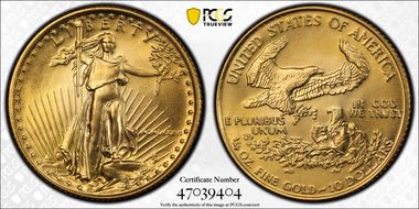 1986 $10 Gold Eagle MS67
