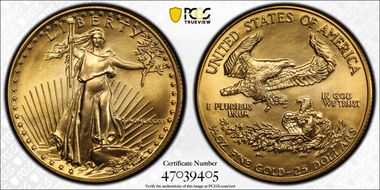 1986 $25 Gold Eagle MS69