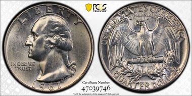 1961 25C Type B Reverse, FS-901 MS63