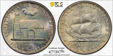 1936 50C Delaware MS67