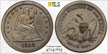 1858-S 25C N1