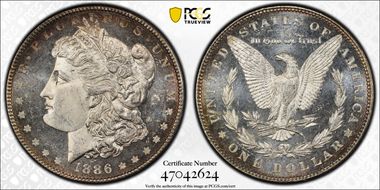 1886 $1 VAM 21 Line in M MPD MS64DMPL