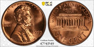 1959 1C MS65RD