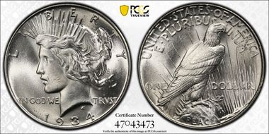 1934 $1 MS65