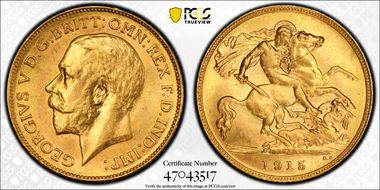 1915-M 1/2 Sov S-4007 MS64