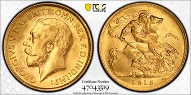 1915-M 1/2 Sov S-4007 MS64