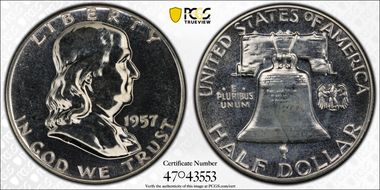1957 50C PR65