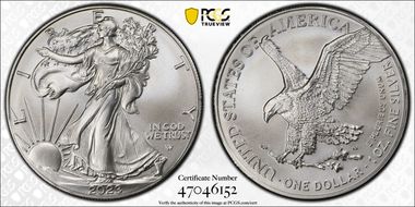 2023 $1 Silver Eagle MS70