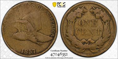 1857 1C Flying Eagle N1