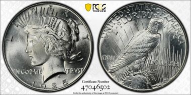 1925 $1 MS67+