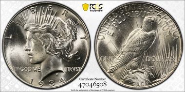 1934 $1 MS65