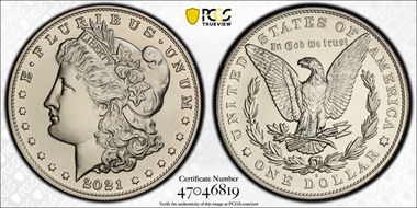 2021-S $1 Morgan Dollar 100th Anniversary First Strike MS70