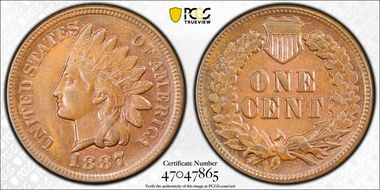 1887 1C AU58BN
