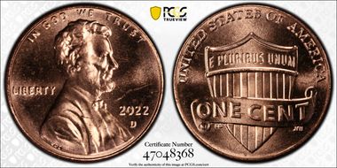 2022-D 1C Shield MS66RD