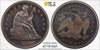 1869 $1 N1