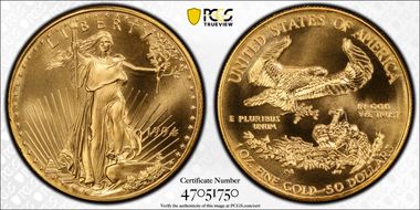 1994 $50 Gold Eagle MS70
